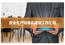 安全生產(chǎn)標(biāo)準(zhǔn)化建設(shè)工作匯報